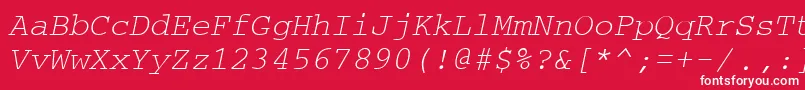 CrtmO Font – White Fonts on Red Background