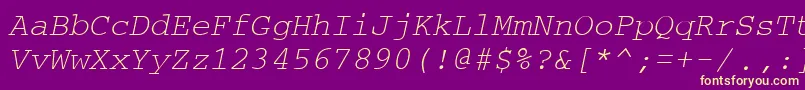 CrtmO Font – Yellow Fonts on Purple Background