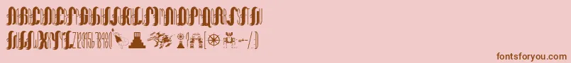 NaomisCitadel Font – Brown Fonts on Pink Background