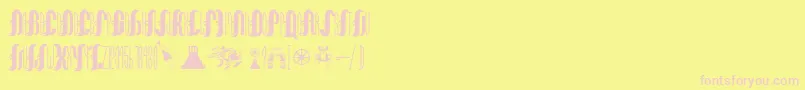 NaomisCitadel Font – Pink Fonts on Yellow Background