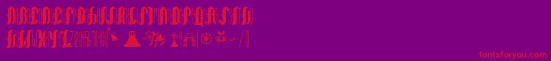 NaomisCitadel Font – Red Fonts on Purple Background