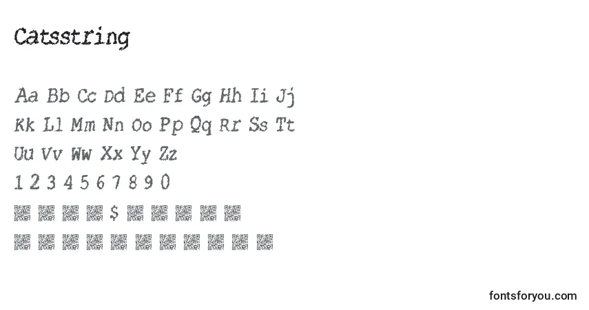 Schriftart Catsstring – Alphabet, Zahlen, spezielle Symbole