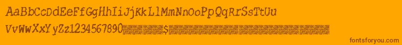 More about Catsstring Font Catsstring Font – Brown Fonts on Orange Background