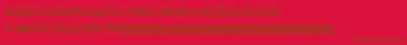 Catsstring Font – Brown Fonts on Red Background
