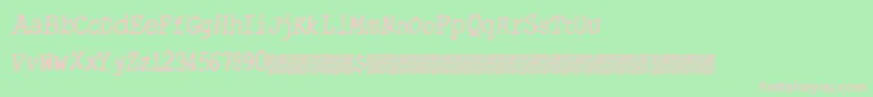 Catsstring Font – Pink Fonts on Green Background