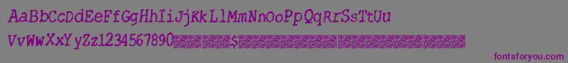 Catsstring Font – Purple Fonts on Gray Background