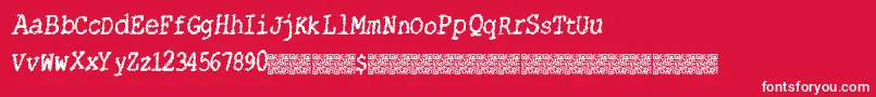 Catsstring Font – White Fonts on Red Background