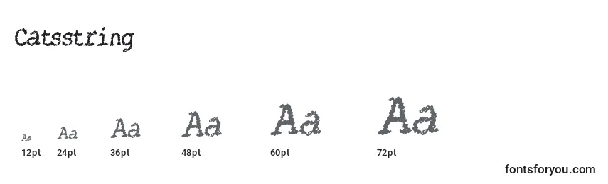 Catsstring Font Sizes