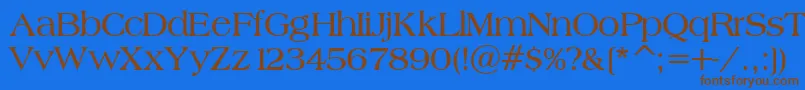 BroadsheetLdoBold Font – Brown Fonts on Blue Background