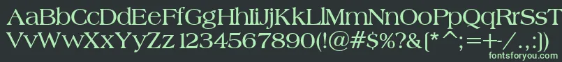 フォントBroadsheetLdoBold – 黒い背景に緑の文字