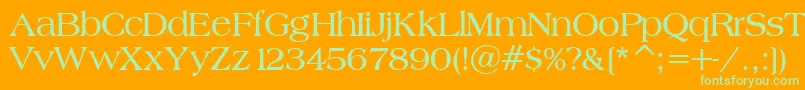 BroadsheetLdoBold Font – Green Fonts on Orange Background