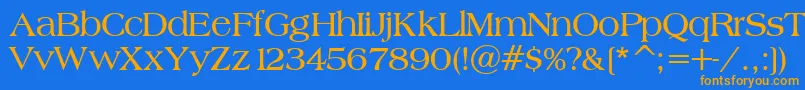 BroadsheetLdoBold Font – Orange Fonts on Blue Background