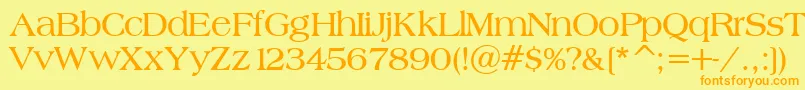 BroadsheetLdoBold Font – Orange Fonts on Yellow Background