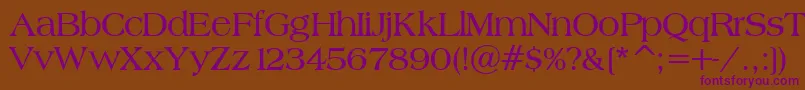 BroadsheetLdoBold Font – Purple Fonts on Brown Background