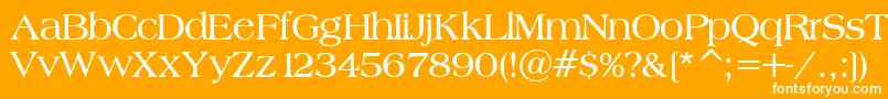フォントBroadsheetLdoBold – オレンジの背景に白い文字