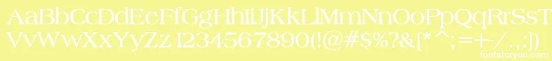 BroadsheetLdoBold Font – White Fonts on Yellow Background