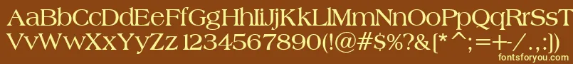 BroadsheetLdoBold Font – Yellow Fonts on Brown Background
