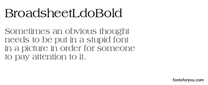 Review of the BroadsheetLdoBold Font