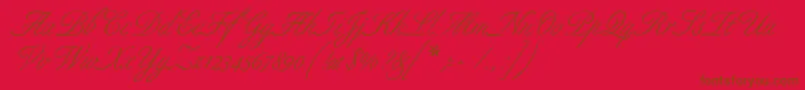Police Allurescript – polices brunes sur fond rouge
