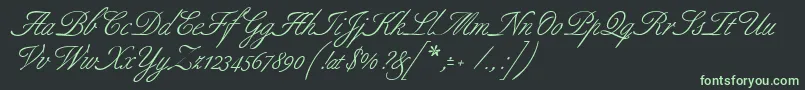 fuente Allurescript – Fuentes Verdes Sobre Fondo Negro