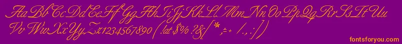More about Allurescript Font Allurescript Font – Orange Fonts on Purple Background