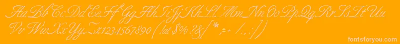Allurescript Font – Pink Fonts on Orange Background
