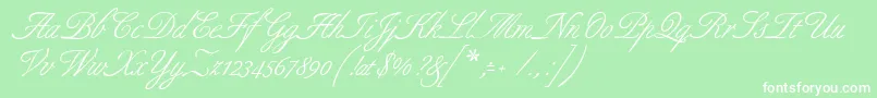 Allurescript Font – White Fonts on Green Background