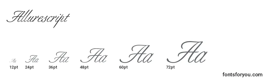 Размеры шрифта Allurescript