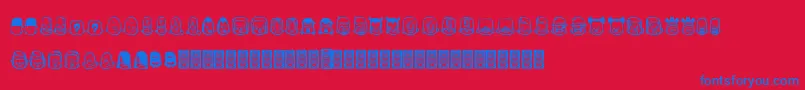 TeubРІdcoxy2 Font – Blue Fonts on Red Background