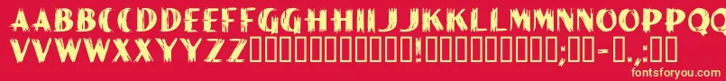 PaintPe Font – Yellow Fonts on Red Background