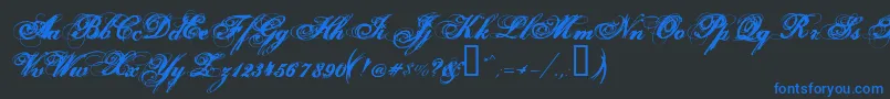 Hurricanesds Font – Blue Fonts on Black Background