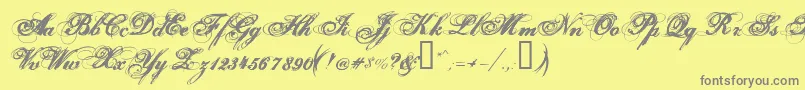 Hurricanesds-Schriftart – Graue Schriften auf gelbem Hintergrund