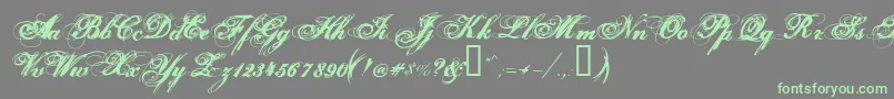 Hurricanesds Font – Green Fonts on Gray Background