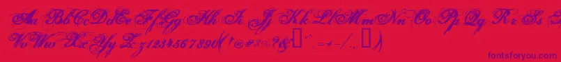 Hurricanesds Font – Purple Fonts on Red Background