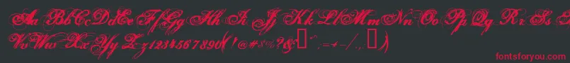 Hurricanesds Font – Red Fonts on Black Background