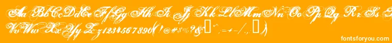 Hurricanesds Font – White Fonts on Orange Background