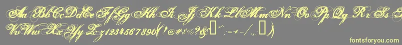 Hurricanesds Font – Yellow Fonts on Gray Background