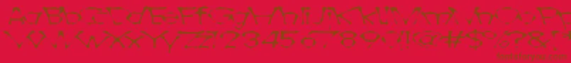 Fonte Awlscraw – fontes marrons em um fundo vermelho
