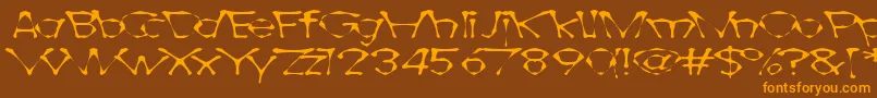 Awlscraw Font – Orange Fonts on Brown Background