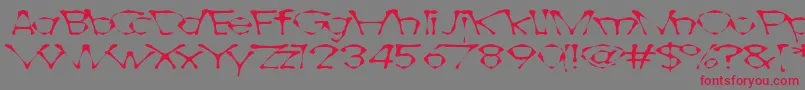 Awlscraw Font – Red Fonts on Gray Background