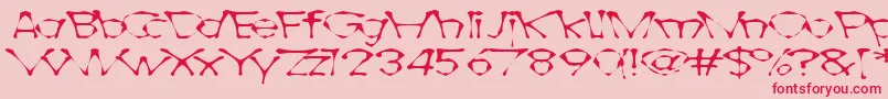 Awlscraw Font – Red Fonts on Pink Background