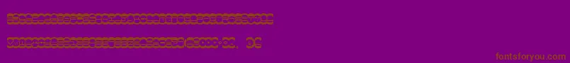 フォントMiste – 紫色の背景に茶色のフォント