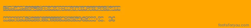 Miste-fontti – harmaat kirjasimet oranssilla taustalla
