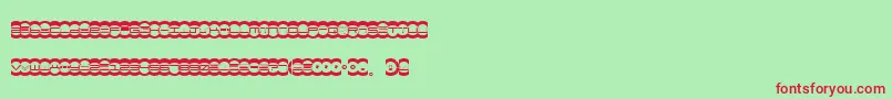 Miste Font – Red Fonts on Green Background