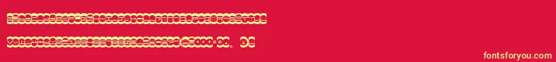 Miste-fontti – keltaiset fontit punaisella taustalla