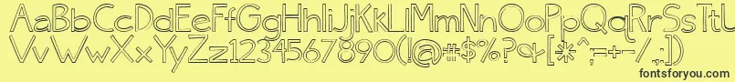 BmdSkinnyJeans Font – Black Fonts on Yellow Background