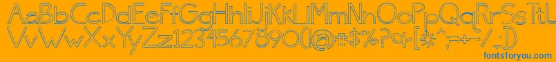 BmdSkinnyJeans Font – Blue Fonts on Orange Background
