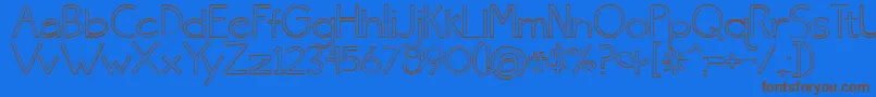 BmdSkinnyJeans Font – Brown Fonts on Blue Background