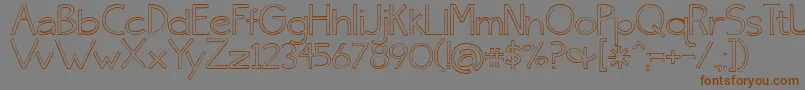 BmdSkinnyJeans Font – Brown Fonts on Gray Background