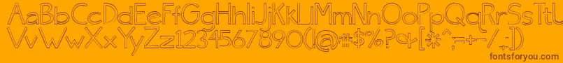 BmdSkinnyJeans Font – Brown Fonts on Orange Background